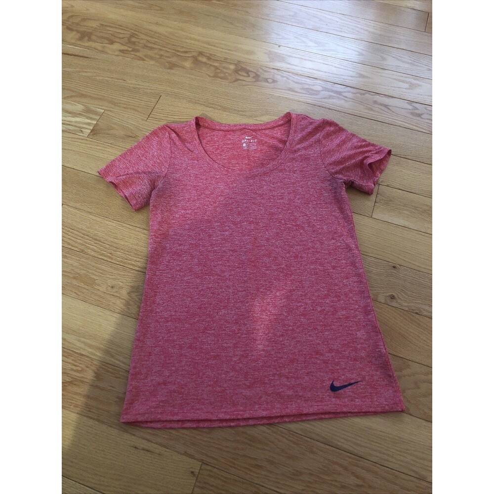 Nike Dri-Fit Women's Pink Heathered Short Sleeve Athletic T-Shirt Size XSmall